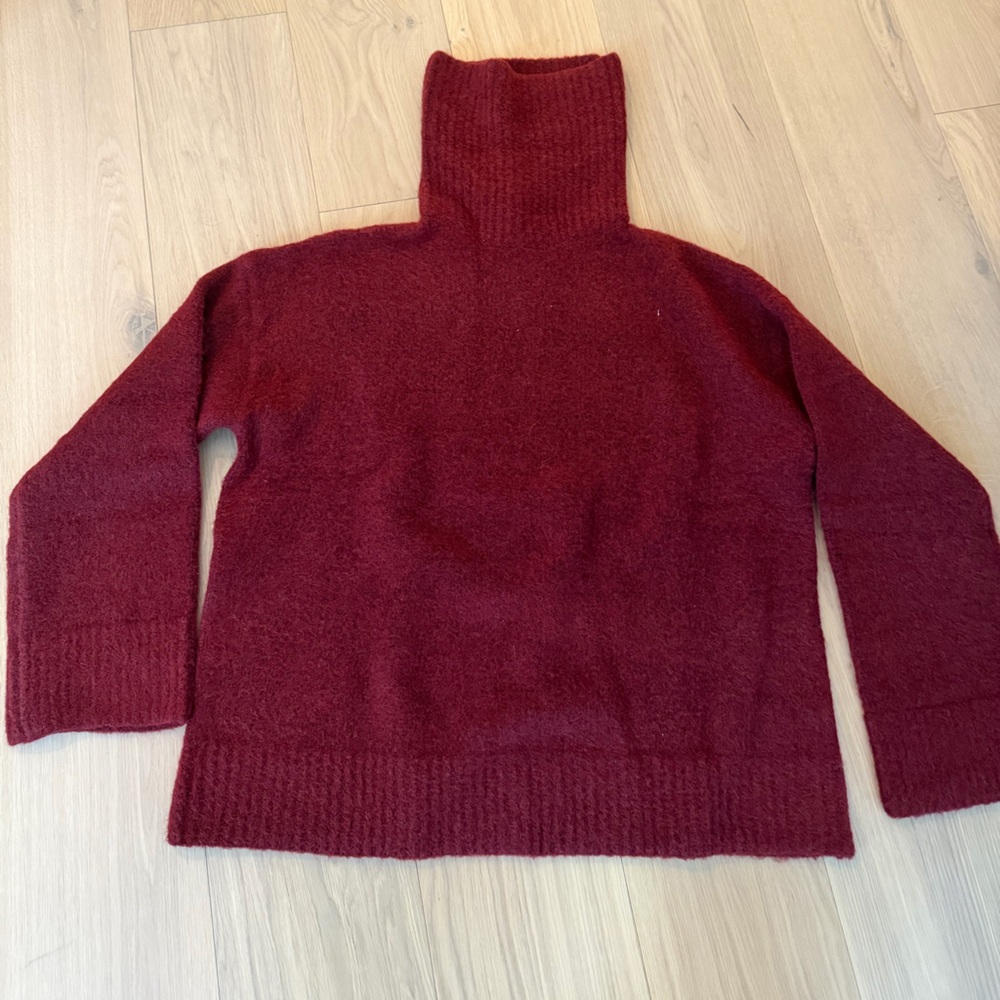 Elegant Maroon Turtleneck Sweater